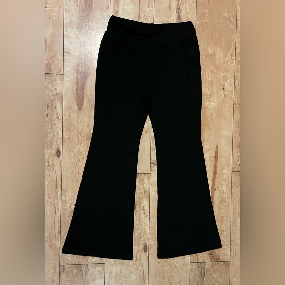 NEW 0 XL SHEIN Essnce Plus High Waist Flare Leg Pants